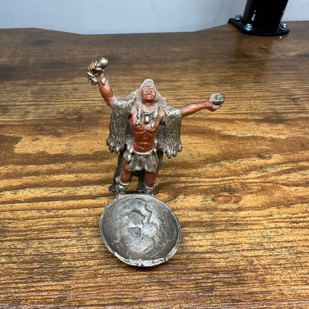 Vintage 1994 Greg Neeley Pewter Native American Shaman Medicine Man Figurine